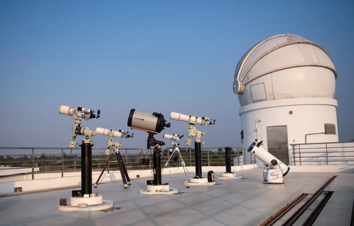 Four astronomical observatory...