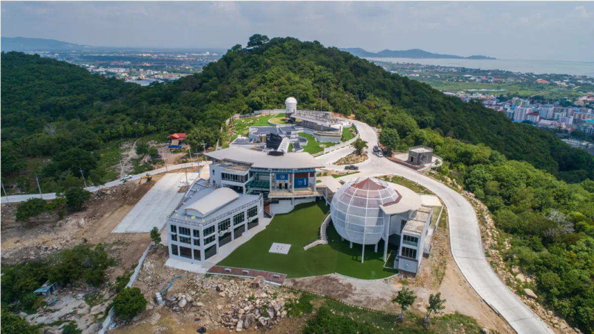 Four astronomical observatory...