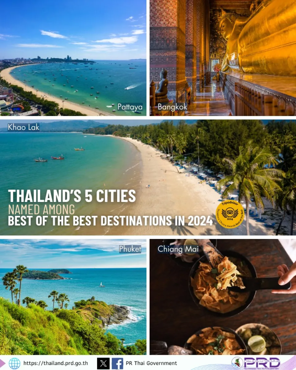 Thailand’s five cities named a...