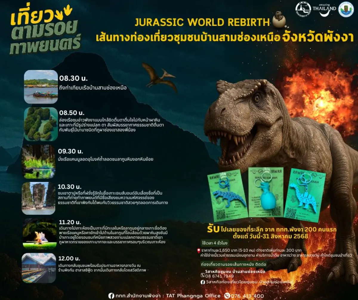เที่ยวตามรอยหนังดัง Jurassic World จ.พังงา
