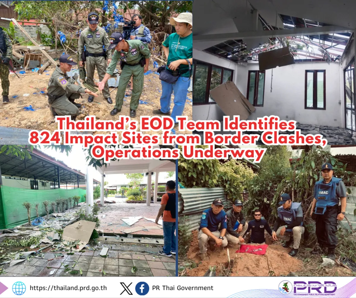 Thailand’s EOD Team Identifies 824 Impact Sites from Border Clashes, Operations Underway