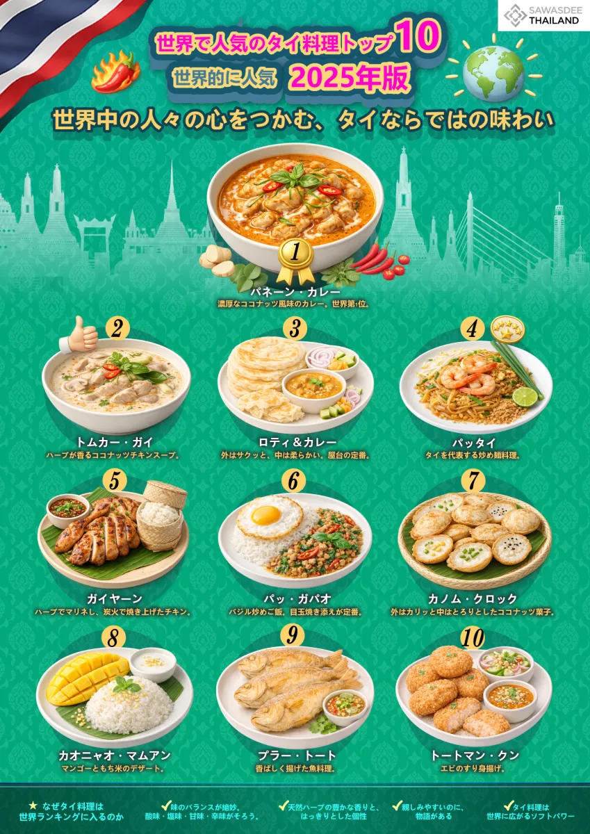 世界で人気のタイ料理トップ10...