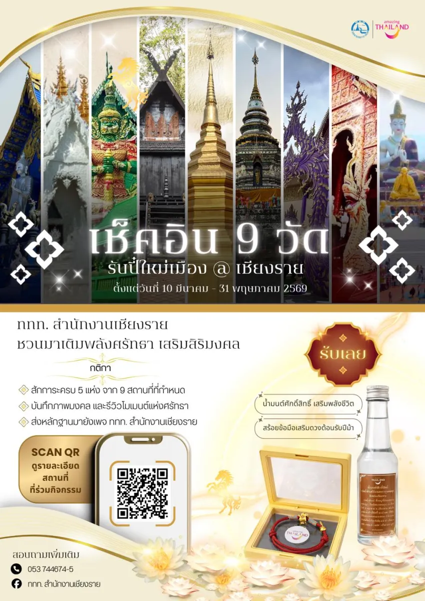 กิจกรรมปี๋ใหม่เมืองนี้... ปักหมุดเที่ยววัด @เชียงราย