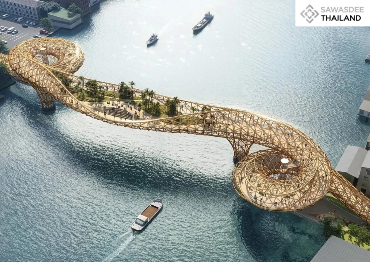 Chadchart (ชัชชาติ) Advances Vision for New Pedestrian Bridge Across the Chao Phraya