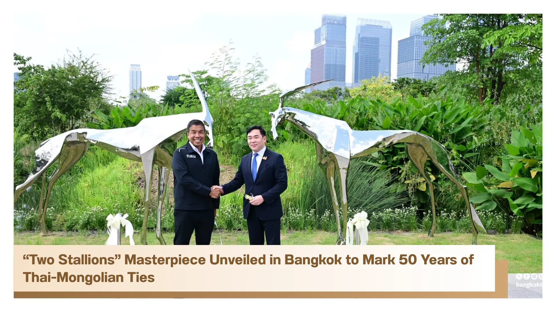 “Two Stallions” Masterpiece Unveiled in Bangkok to Mark 50 Years of Thai-Mongolian Ties
