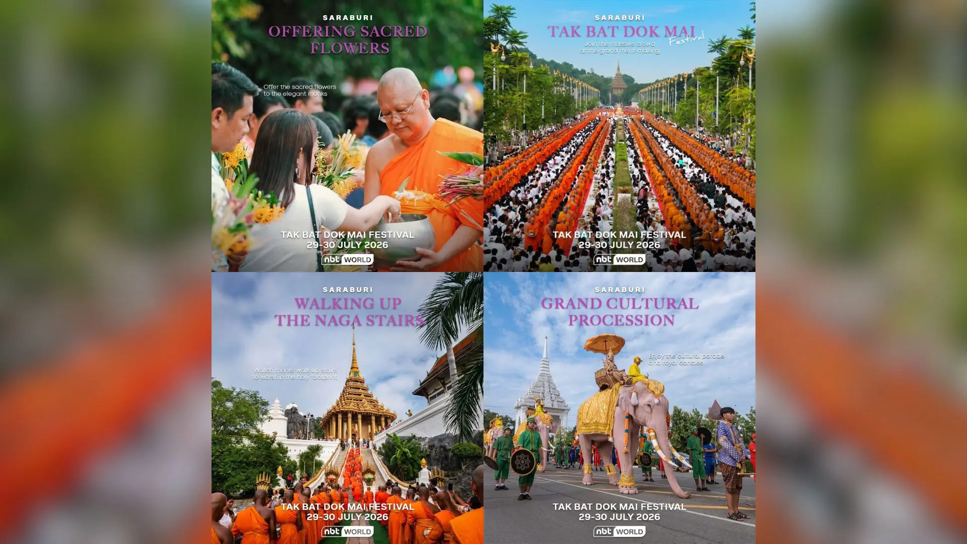 Tak Bat Dok Mai (Floral Offering Merit-Making)